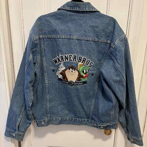 Warner Brothers Motion Pictures 2000 Vintage Denim Jacket Size Men's Medium